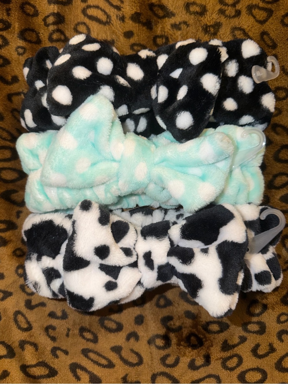 3 Plush Spa Headbands